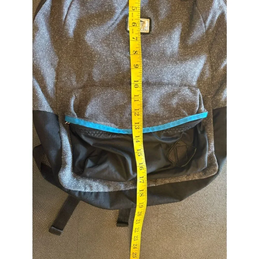 Vans Old-Skool II Nep  Gray Backpack with Black Pocket and Blue Accent Y2K